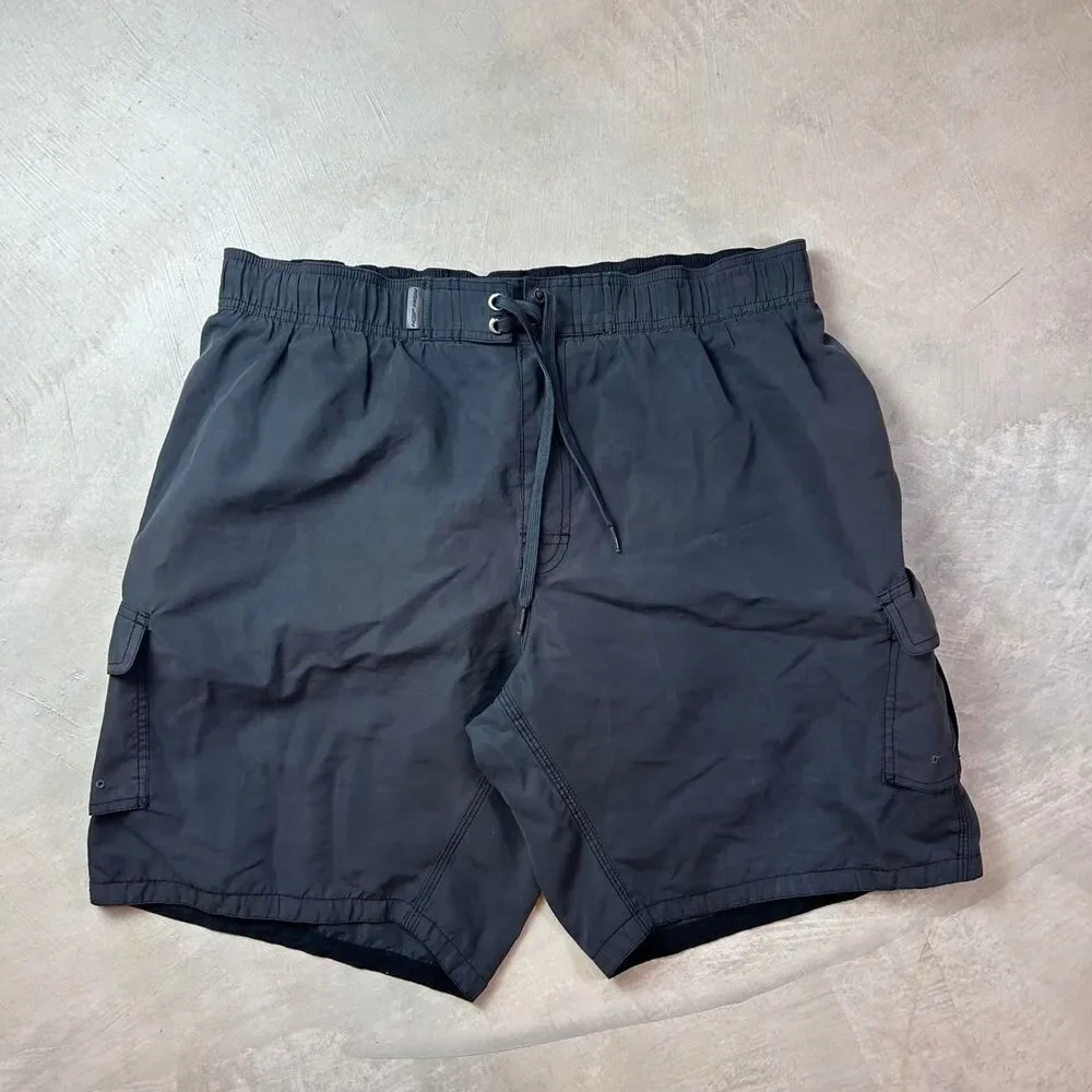 Ron-jon-surf-shop Men's Black and Grey Swim-briefs-shorts